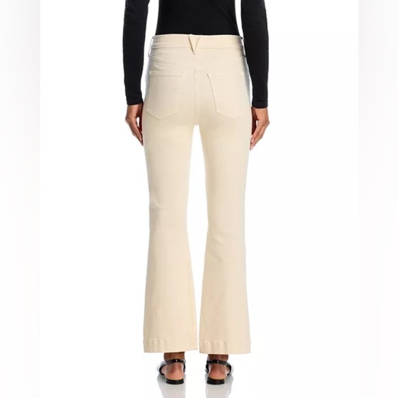 NWT Veronica Beard Carson High Rise Ankle Flare Jeans in Ecru‎ Size 31 - Picture 4 of 11